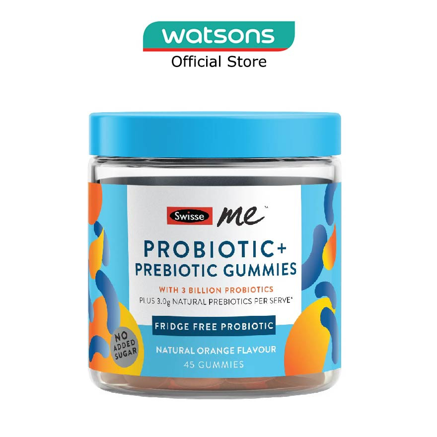 SWISSE Me Probiotic + Prebiotic Gummies Natural Orange Flavour 45s ...
