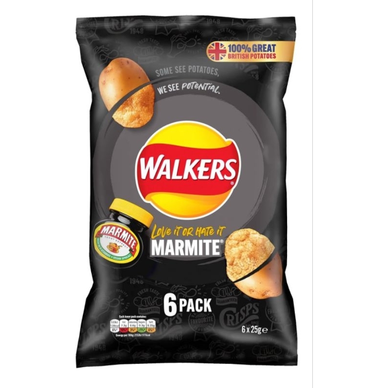 WALKERS Marmite Crisps 25g x 6 Shopee Singapore