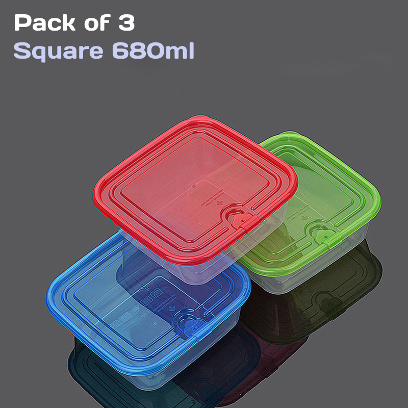 Food Container Portable Stackable Lunch Fruit Transparent Plastic PP ...