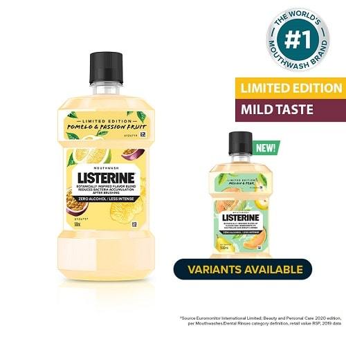 Listerine Limited Edition Mouthwash 500ML (Aloe / Pomelo / Melon & Pear