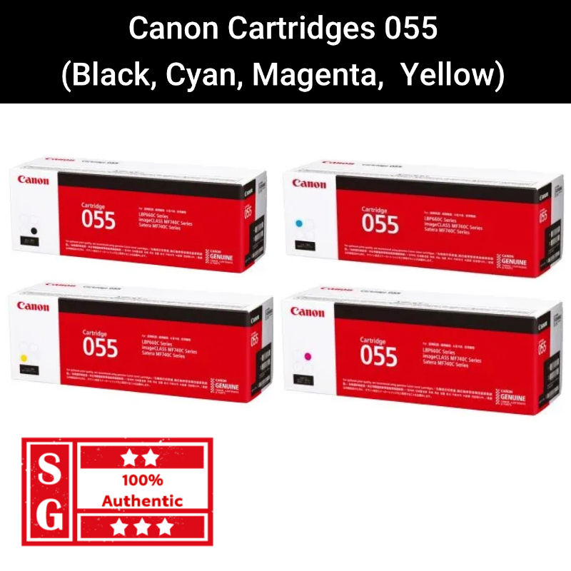 Canon Toner Cartridge 055 Black 055 Cyan 055 Magenta 055 Yellow For