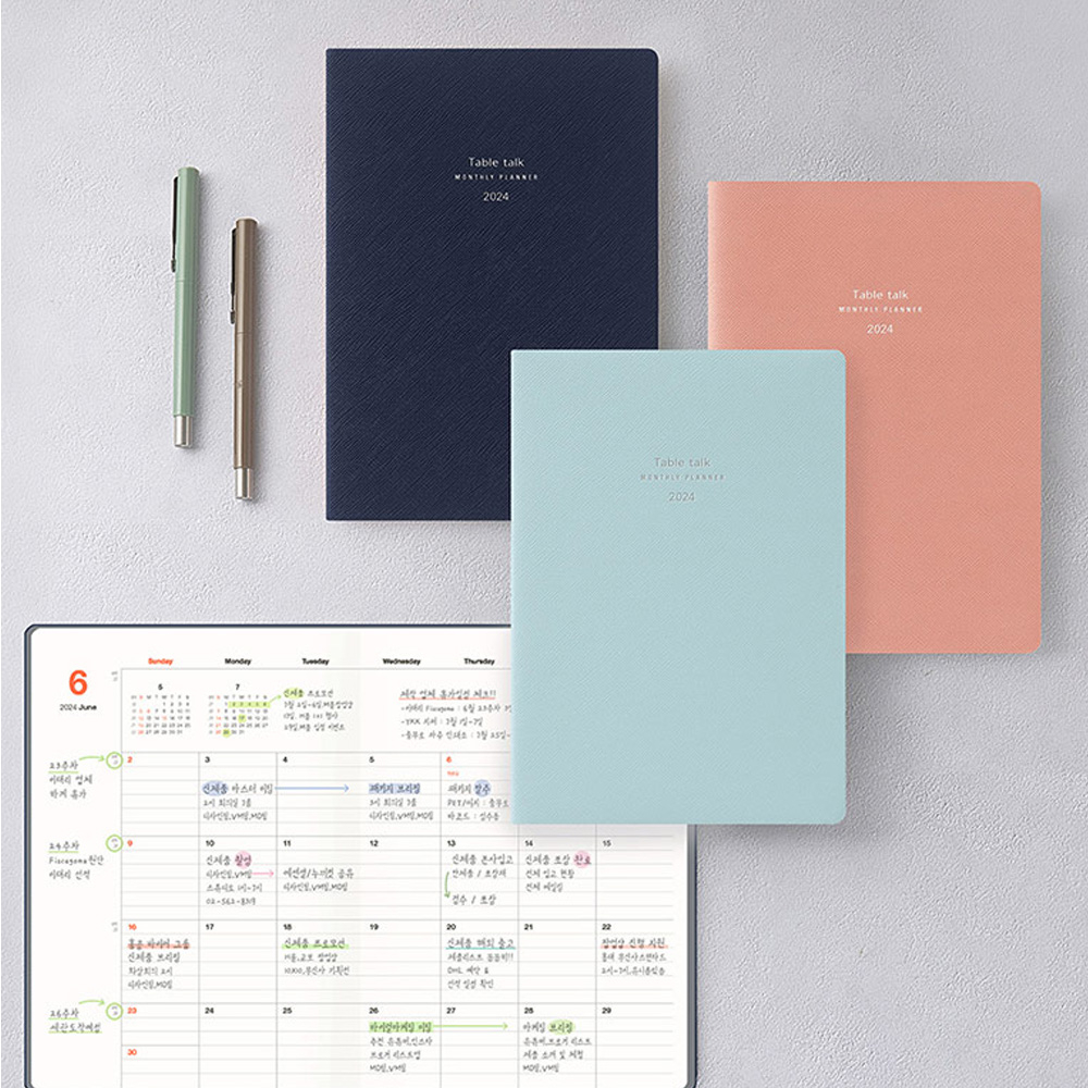 KOREA ATN 2024 MONTHLY PLANNER A5 Diary Notebook Scheduler Note Pad