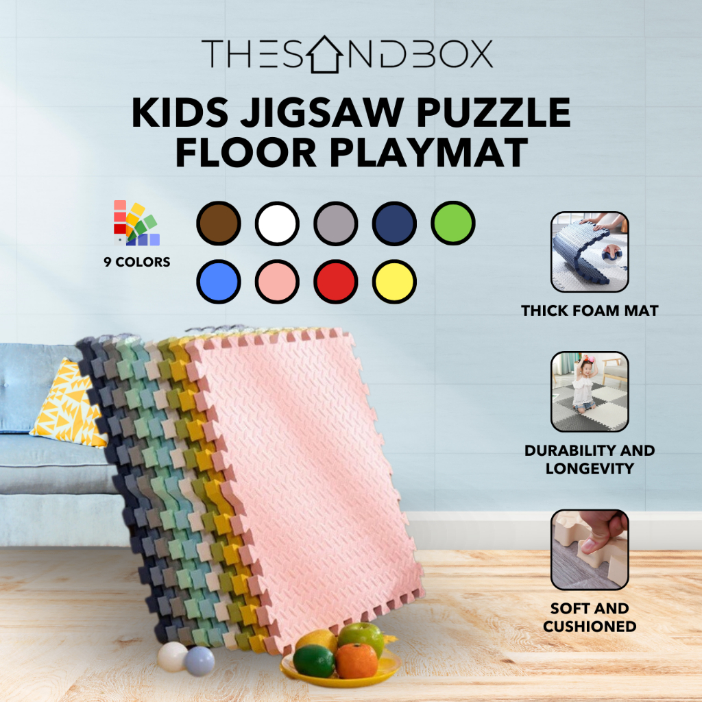 Baby Crawling Foam Jigsaw Puzzle Play Mat 60x60x2.5cm, Comfortable