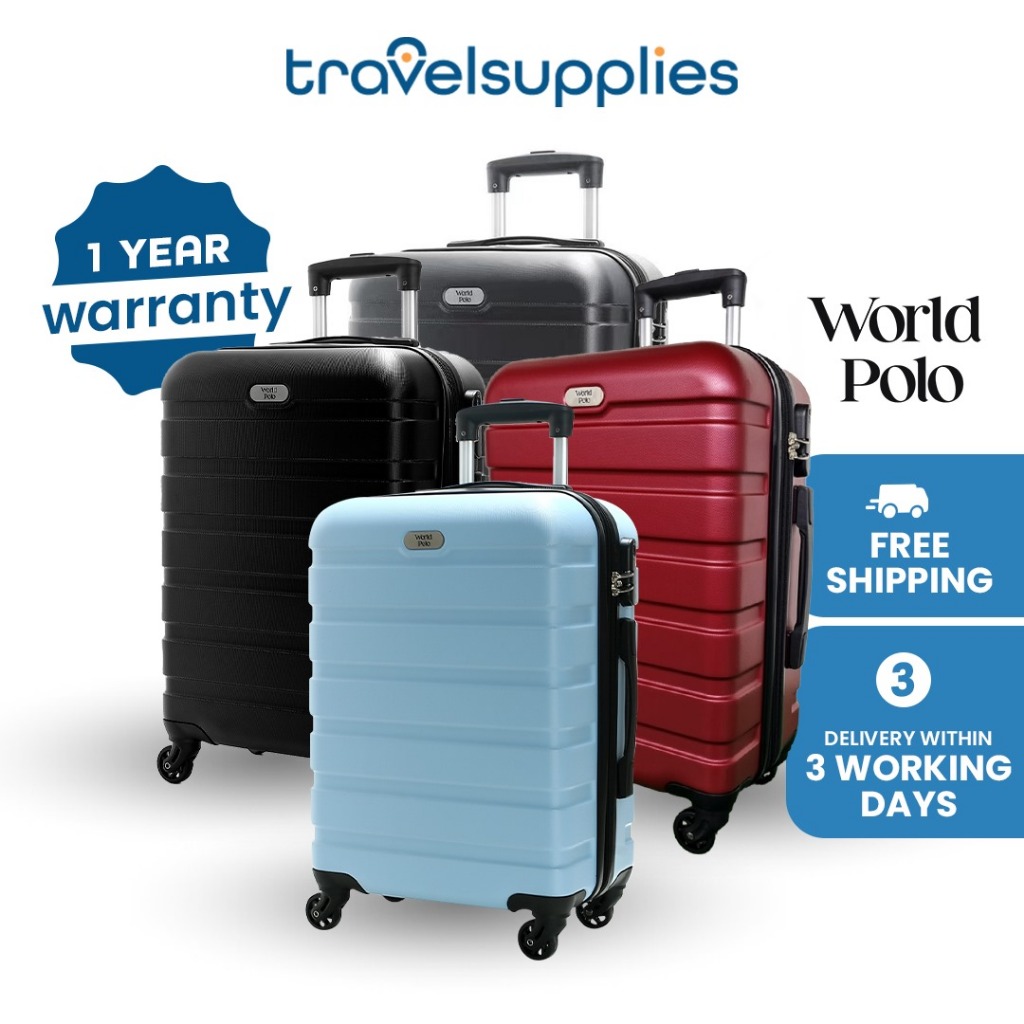 (STOCK IN SG) World Polo Lightweight Expandable Hard Suitcase Luggage ...