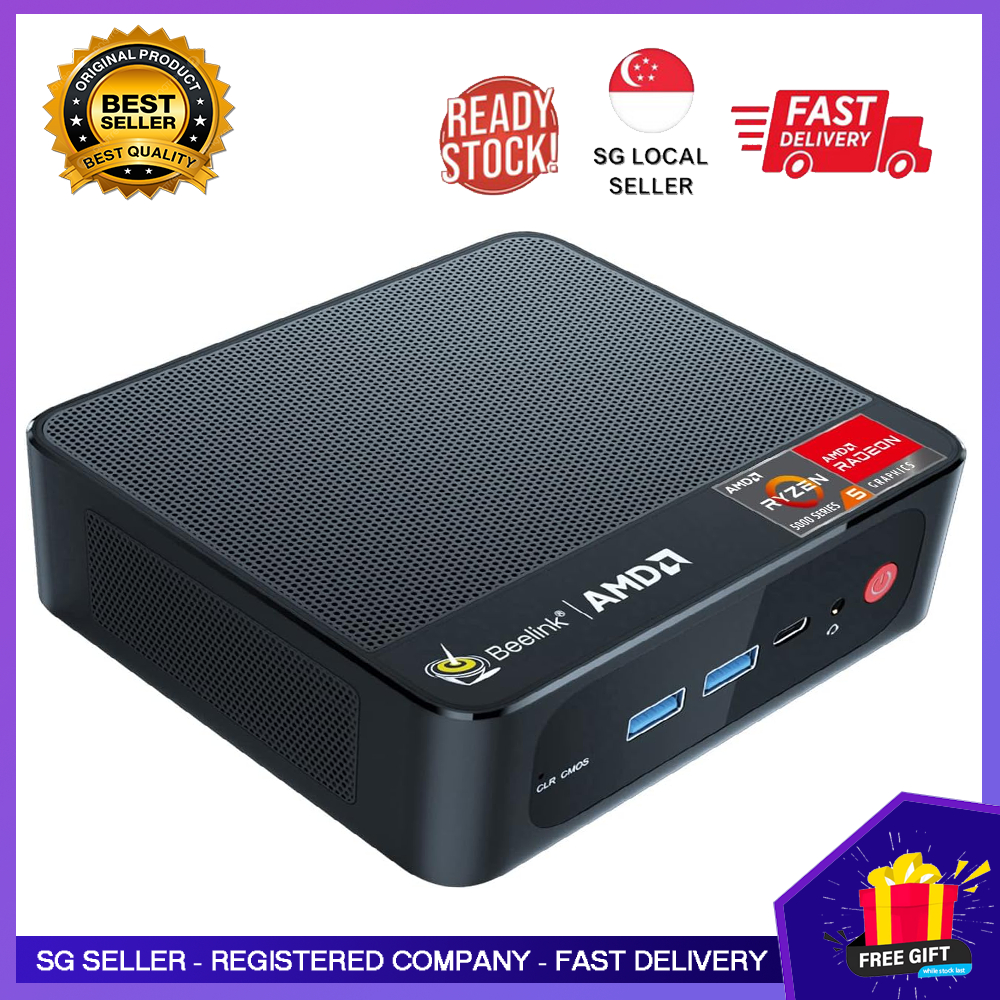 Beelink SER5 Pro Mini PC, AMD Ryzen 7 5700U (8C/16T,Up to 4.3GHz