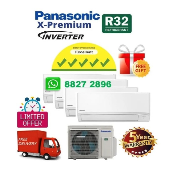 PANASONIC (WIFI) AIRCON *R32* MULTI-SPLIT SYSTEM 4 + FREE DELIVERY ...