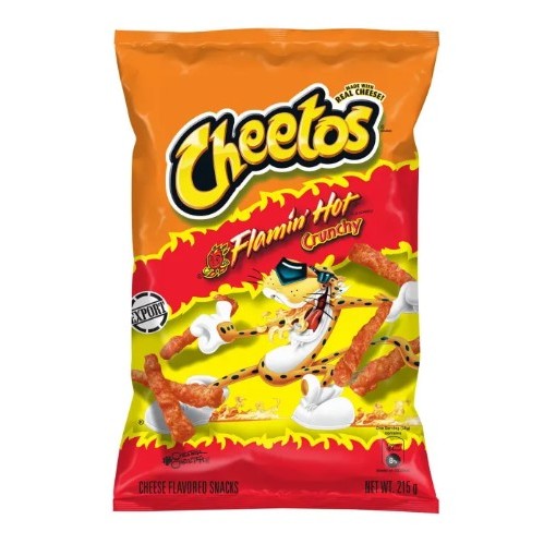 Cheetos Flamin Hot Crunchy Cheese Flavored Snack 215g | Shopee Singapore