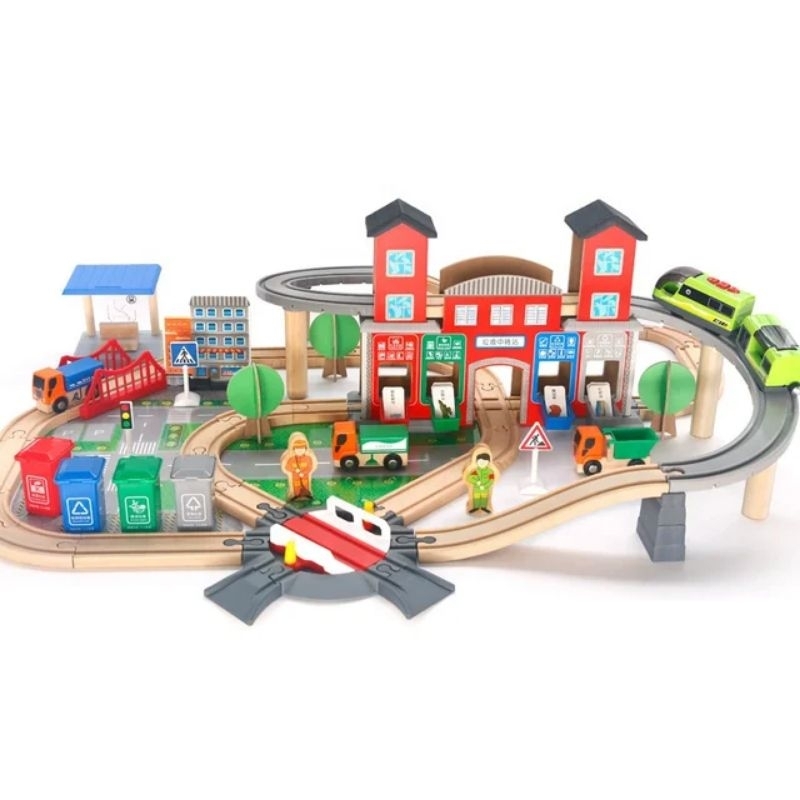 [SG Seller] Recycling City Train Set with Electric Train | Shopee Singapore