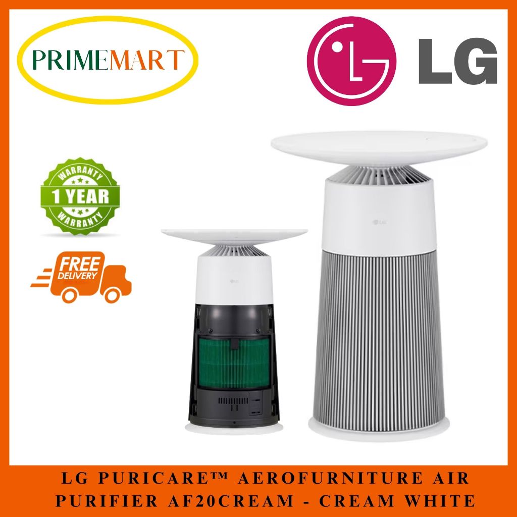 LG PURICARE™ AEROFURNITURE AIR PURIFIER AF20CREAM CREAM WHITE - 1 YEAR ...