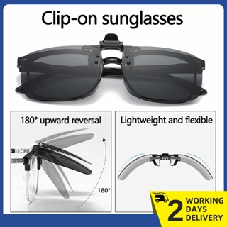 Polarised Clip-on Sunglasses Lightweight UV Protection For Prescription  Glasses