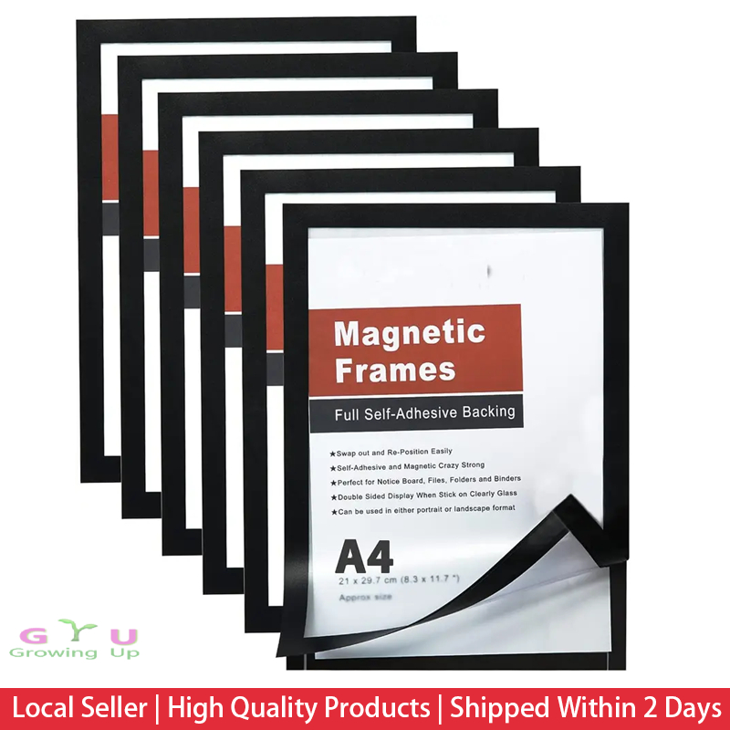GU [SG STOCK] Magnetic Sign Holder Photo Award Frame Poster Display for ...