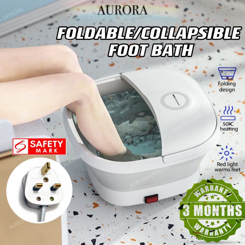 Aurora Official SG Seller Foot Bath Bucket Foot Spa Folding Foot Bath