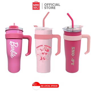 800Ml 2023 Barbie Party Pink Cup with Straw Kawaii Barbies Movie  Accompanying Cups High Capacity Portable