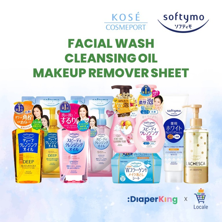 Kose Softymo Cleansing Oil / Face Wash / Makeup Remover Sheet (Bottle