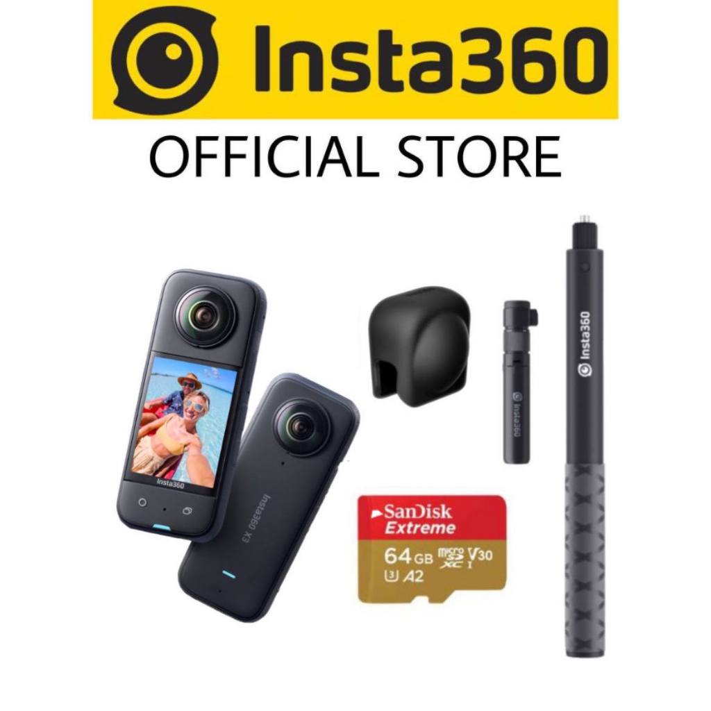 Insta360 X3 Battery Kit - 360 Action Camera with 5.7K 360 Active HDR Video,  4K Single-Lens Camera, Waterproof, FlowState Stabilization, 2.29