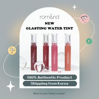  rom&nd] Glasting Water Tint 8 colors, Vivid color, Glossy  Finish, Long-lasting, Natural-beauty, Lip Tint for Daily Use, K-beauty