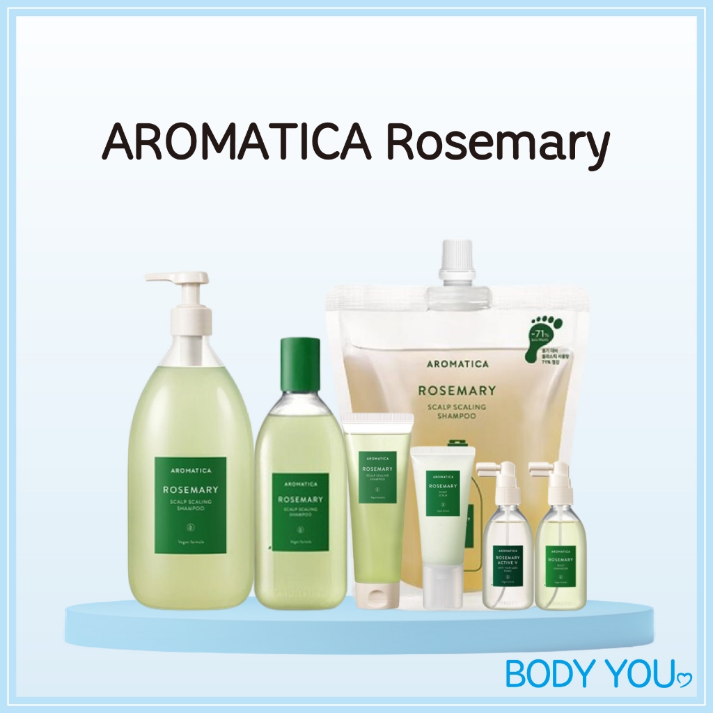 [AROMATICA] Rosemary Vegan Collection / Scalp Scaling Shampoo, Scalp Scaling Refill, Root