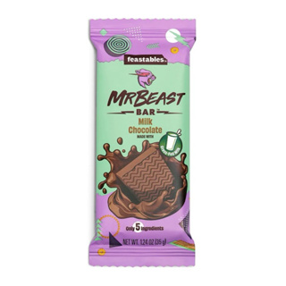 Feastables MrBeast Chocolate Chip Snack Bars, 40g Each, 5 Bars per