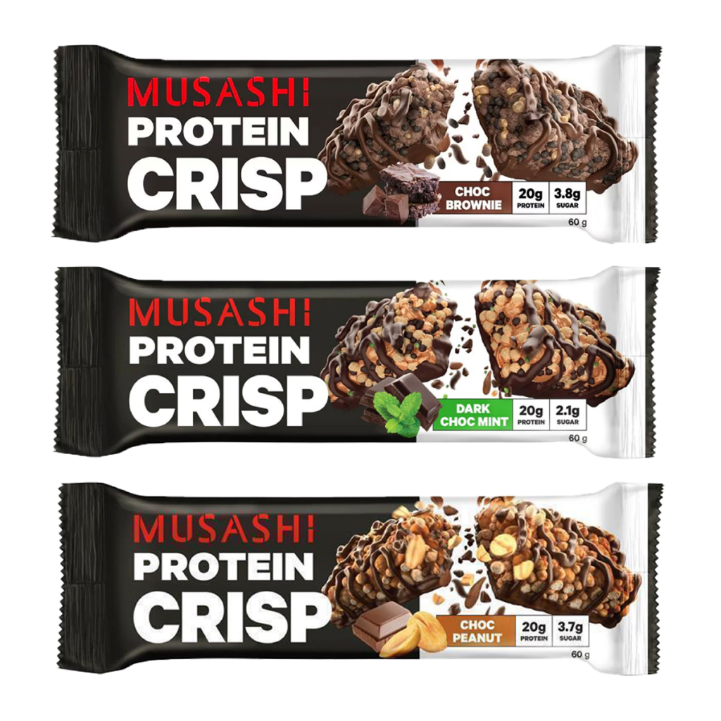 Musashi High Protein Bar, Shred And Burn, Deluxe Protein, Crisp Protein ...