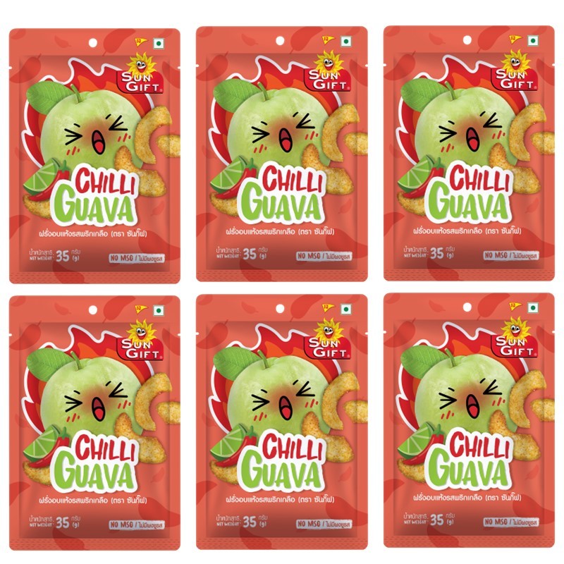 Tong Garden Sungift Dried Fruits Mini Pack Chilli Guava 35g (Bundle