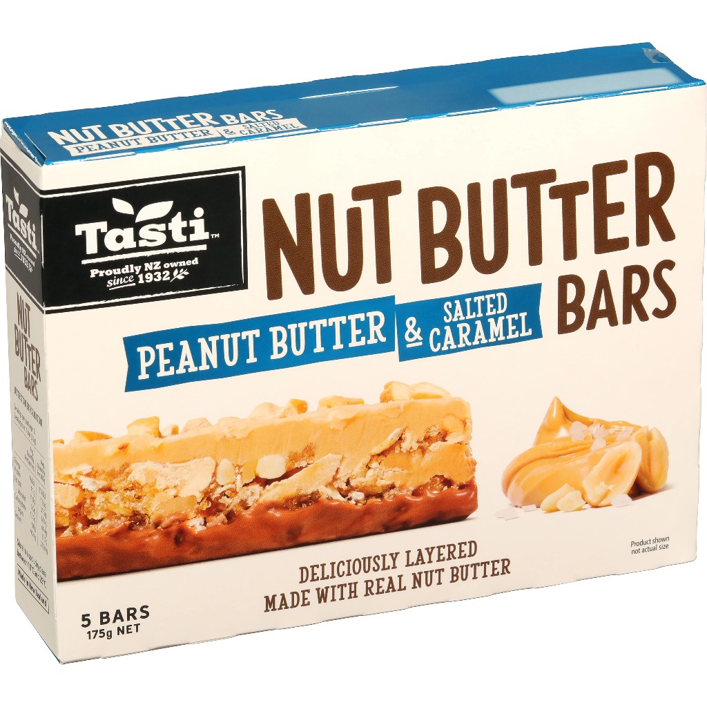 Tasti Nut Butter Bars Peanut Butter & Salted Caramel (5 x 35g) Shopee Singapore