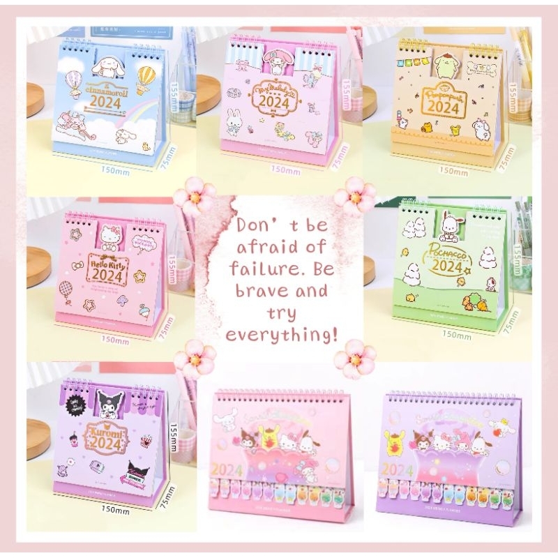 Sg Instock 2024 Calendar Office Calendar Weekly Planner Desktop Calendar Cute Calendar Shopee