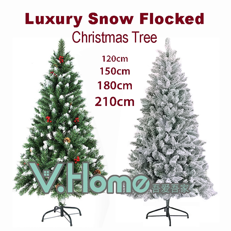 Luxury Snow Flocked Christmas Tree/120cm,150cm,180cm and 210cm Shopee