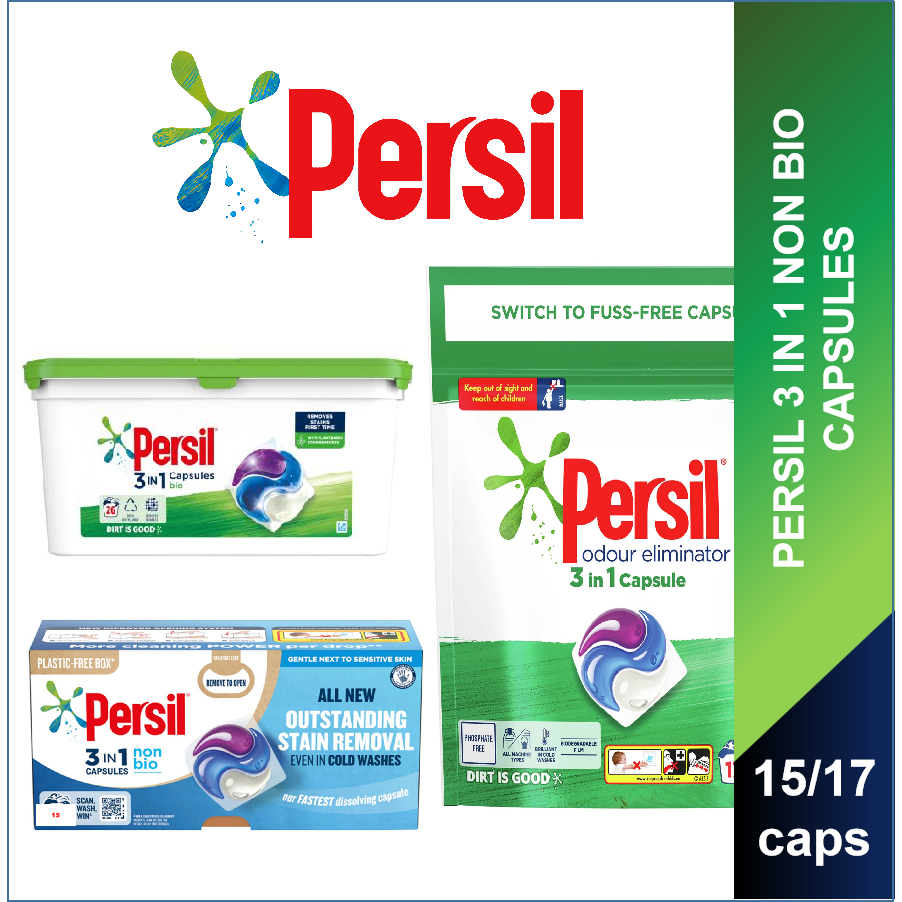 Persil 3 in 1 Bio Capsules Assorted Washes (15/17 Pieces) Shopee