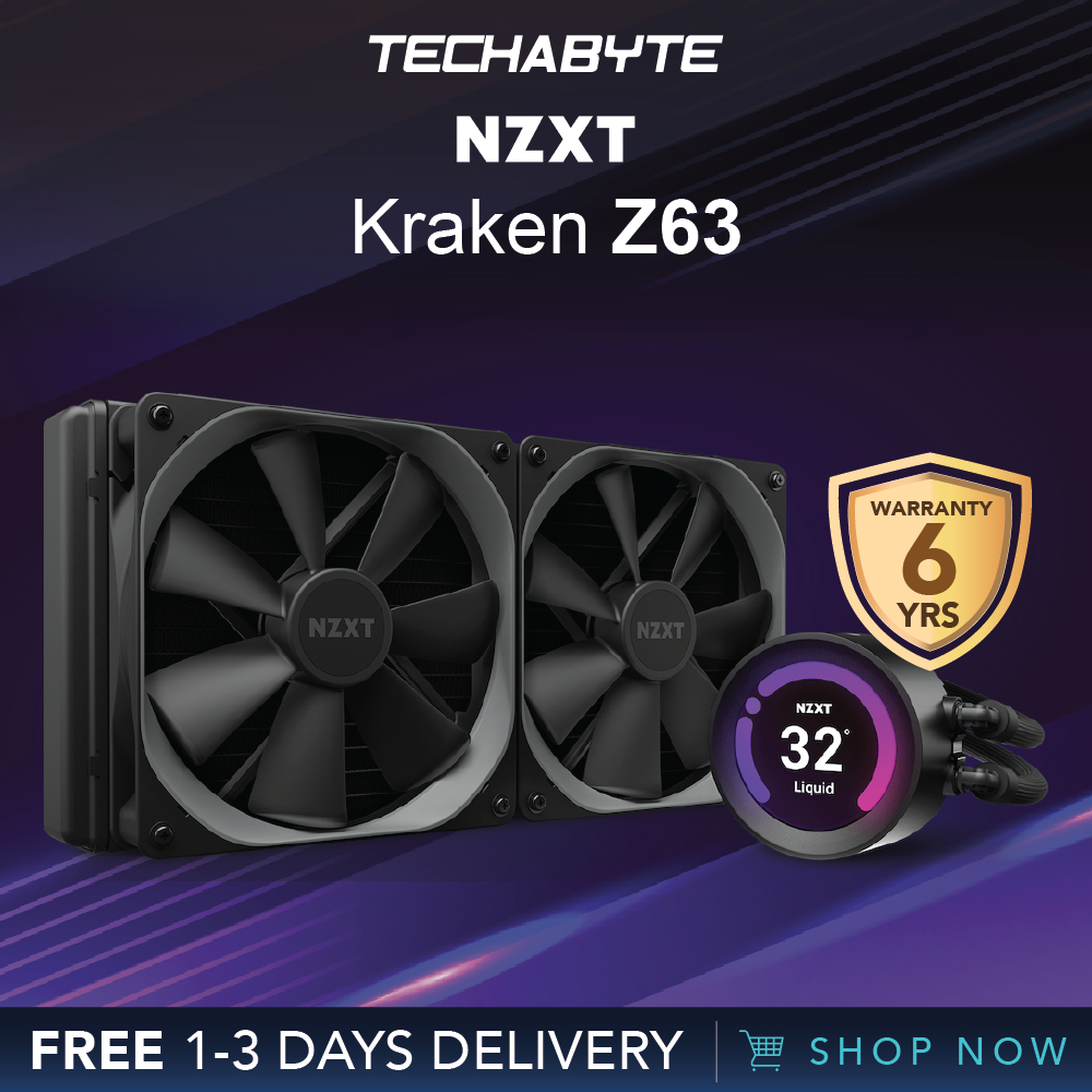 NZXT Kraken Z63 LGA 1700 Compatible AIl in One Liquid Cooler with
