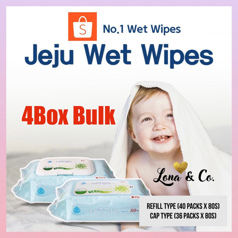 BUNDLE OF 4 Jeju Wet Wipes NO.1 Wet Wipes in SG Fresh Stock