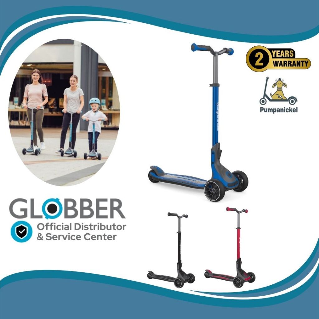 globber ultimum scooter 3 wheel kick scooter for adults