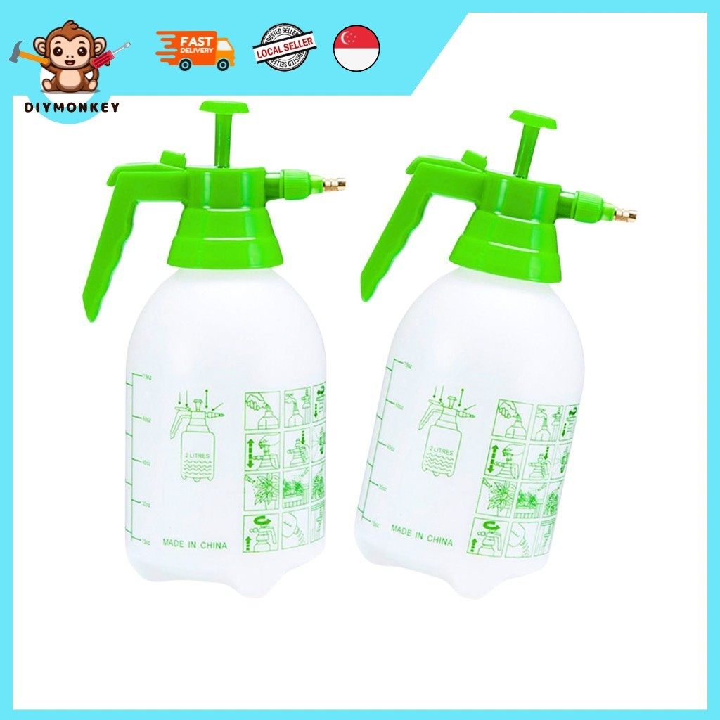 (DIYMONKEY) Multi Purpose High Pressure Sprayer 2L Water Pump Sprayer ...