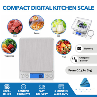 1pc 3000g-0.1g Cute Kitchen Scale, Digital Food Scale with LCD Display,  Precise Weight Measuring for Baking Cooking( Bowl included)