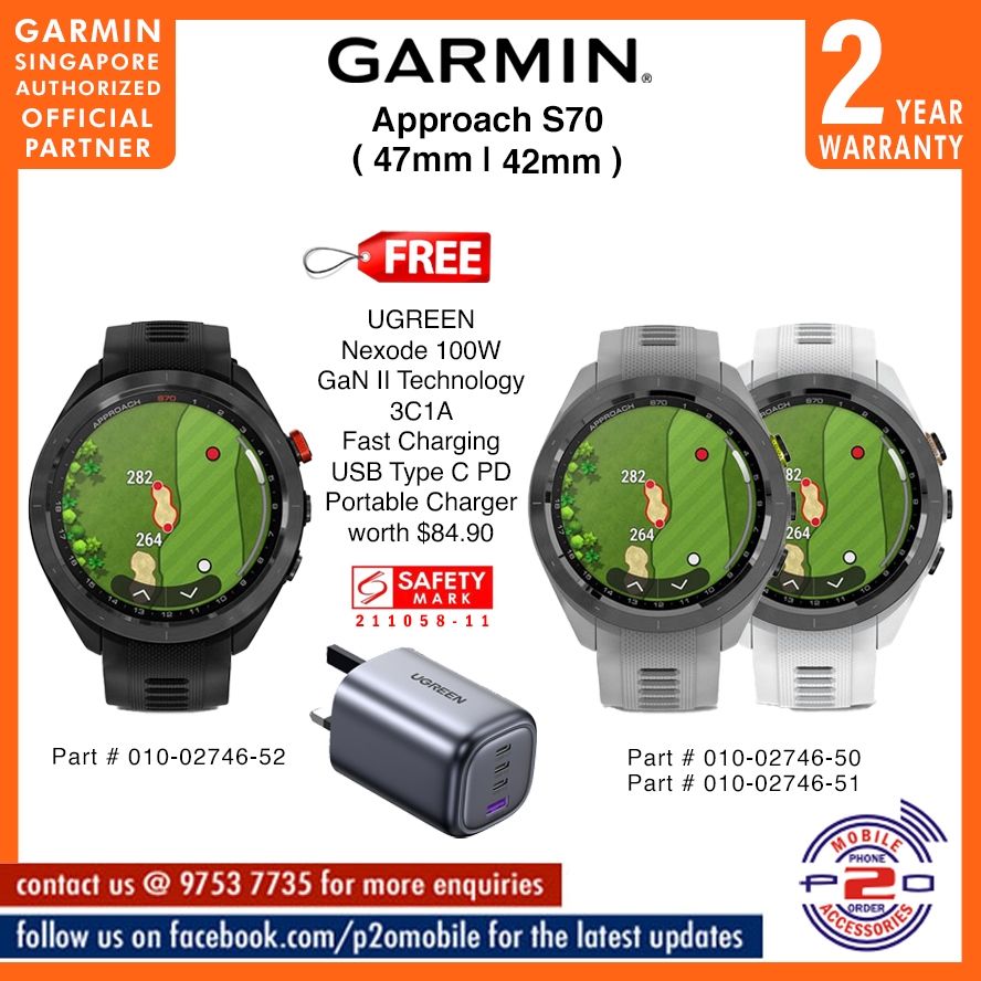 Garmin Approach S70 42mm 47mm Premium Gps Golf Watch Shopee Singapore 3906