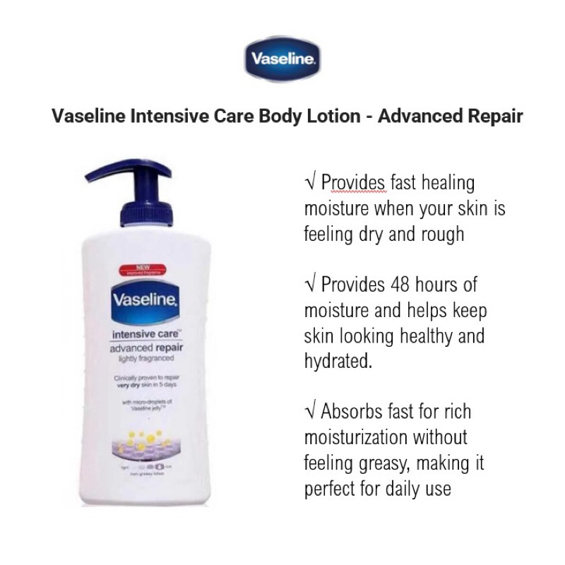 Vaseline® Intensive Care™ Advanced Repair Unscented Lotion