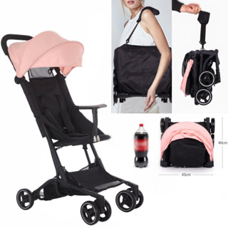 Baby stroller folds down to fit into a backpack on sale