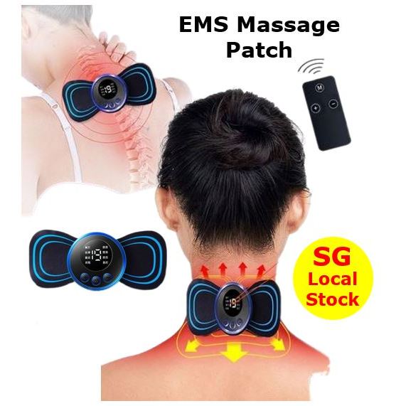 EMS Massage Patch 8 Modes Neck Massager Cervical Back Muscle Pain ...