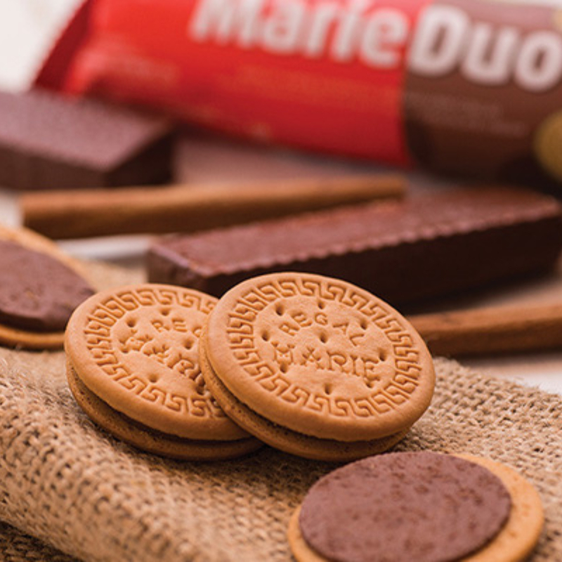 [Bundle of 4 Packs] Regal Marie Duo Chocolate / Vanilla / Peanuts Marie ...