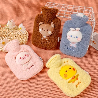 1pc Random Color Pvc Hot Water Bottle With Water Injection Mini Plush Hand  Warmer For Women, Kids, Cute Cartoon Design
