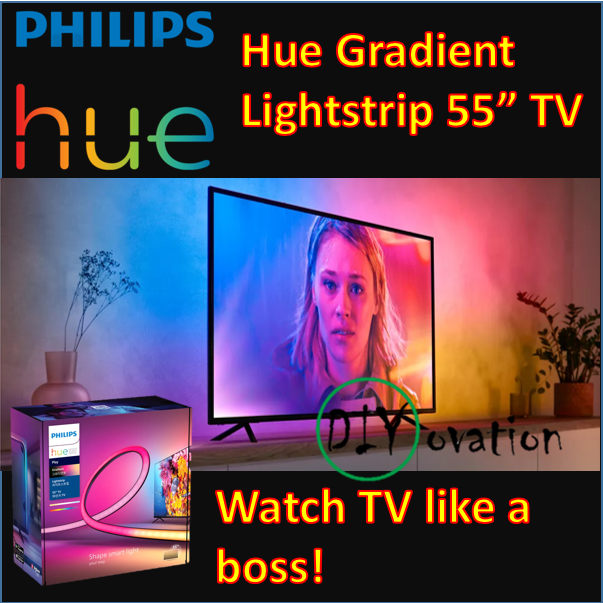 Philips Hue Play HDMI Sync Box, Black with Hue 55 Play Gradient