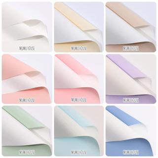 20pcs/pack Matte Half-transparent Korean Wrapping Paper Flower Bouquet  Wrapping Material, Single Colored, Flower Shop
