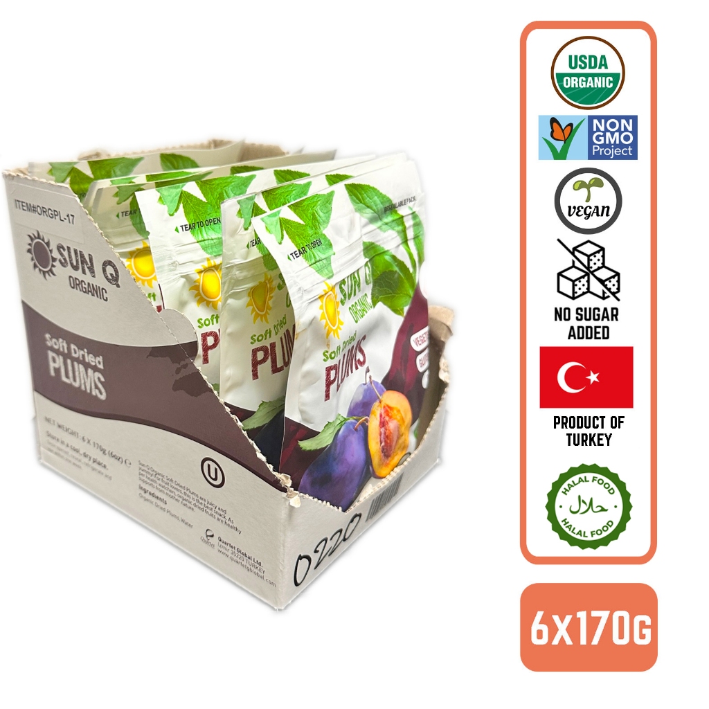 SunQ Organic Soft Dried Plums, 170g (6 Packets/Case) | Shopee Singapore