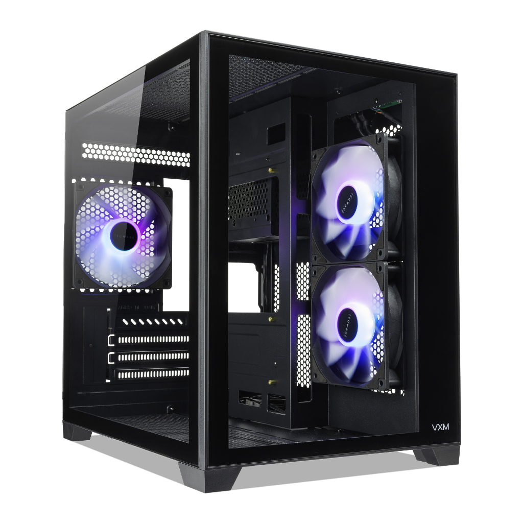 TECWARE VXM 2 Dual Chamber MATX case, 3 x 120mm ARGB Fans | Shopee ...