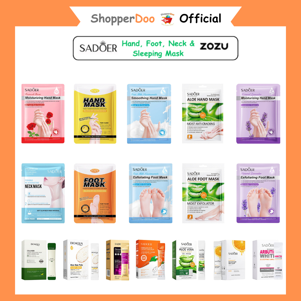 Nourishing Hand Mask, Foot Mask, Neck Sleeping Bubble Mask SADOER ZOZU