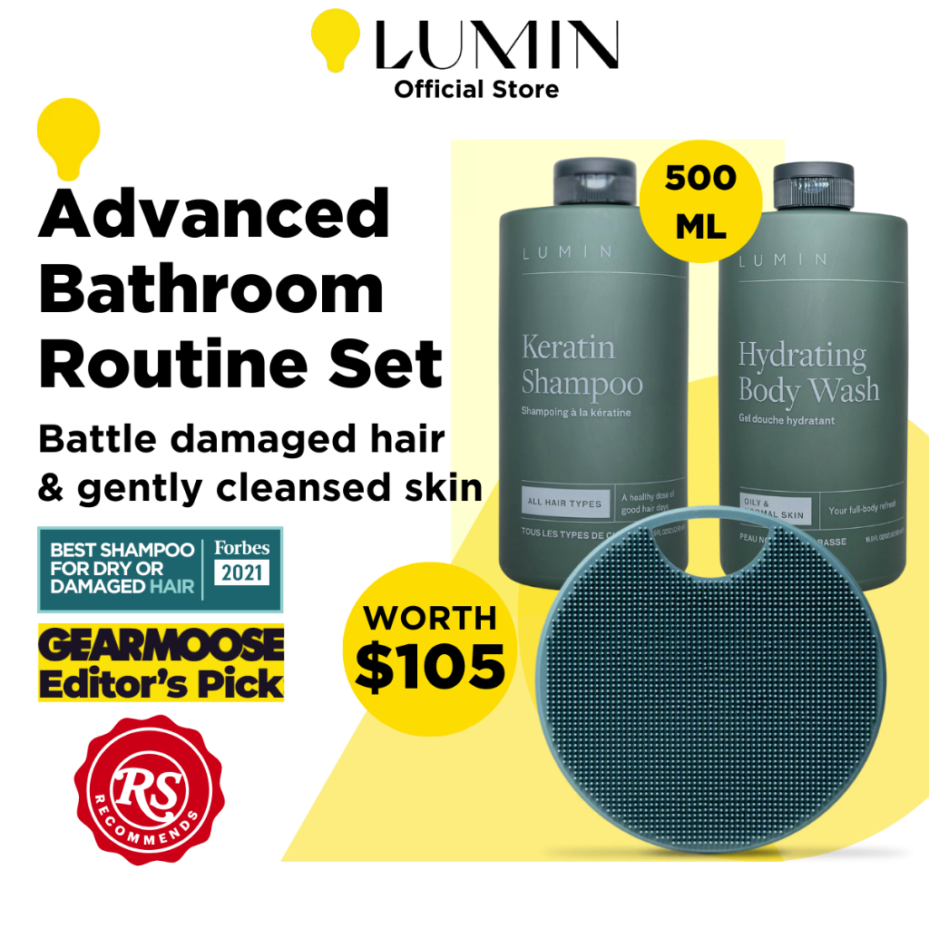LUMIN Advanced Bathroom Set Improve Scalp Health, Battle Damaged