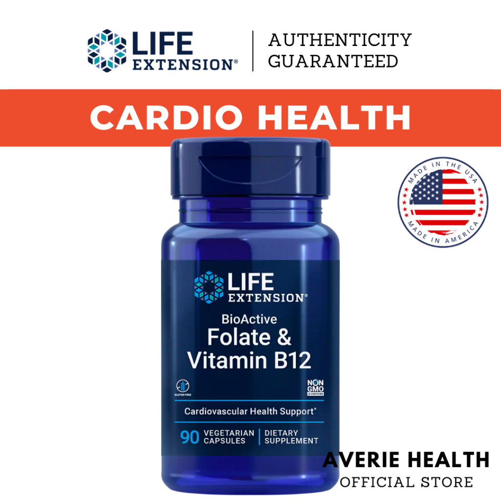 Life Extension BioActive Folate & Vitamin B12 Cardiovascular Health