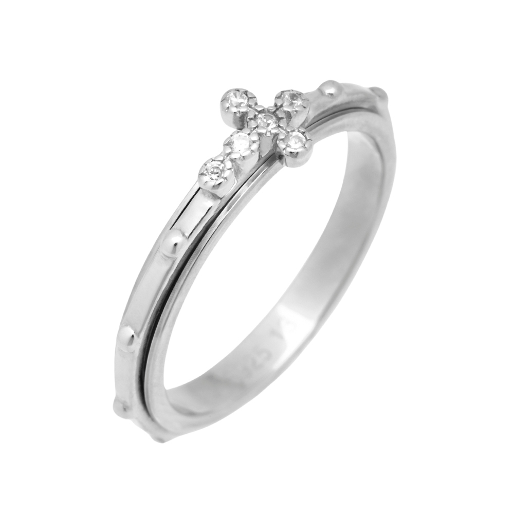 Rosary Ring [PR40V][Luche Spinner] 925 Sterling Silver Catholic ...