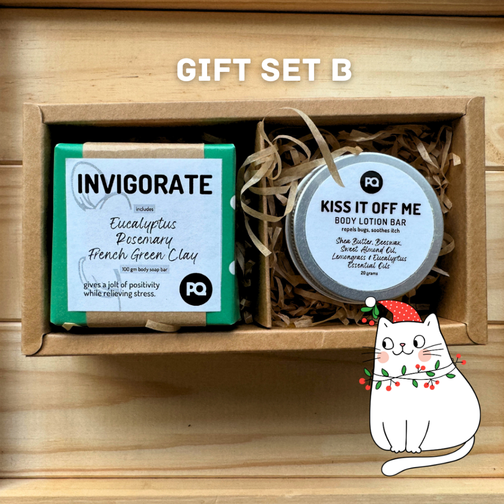 [Holiday Gift Set B] Body Lotion Bar (20g) & Bar Soap (100g) In A ...