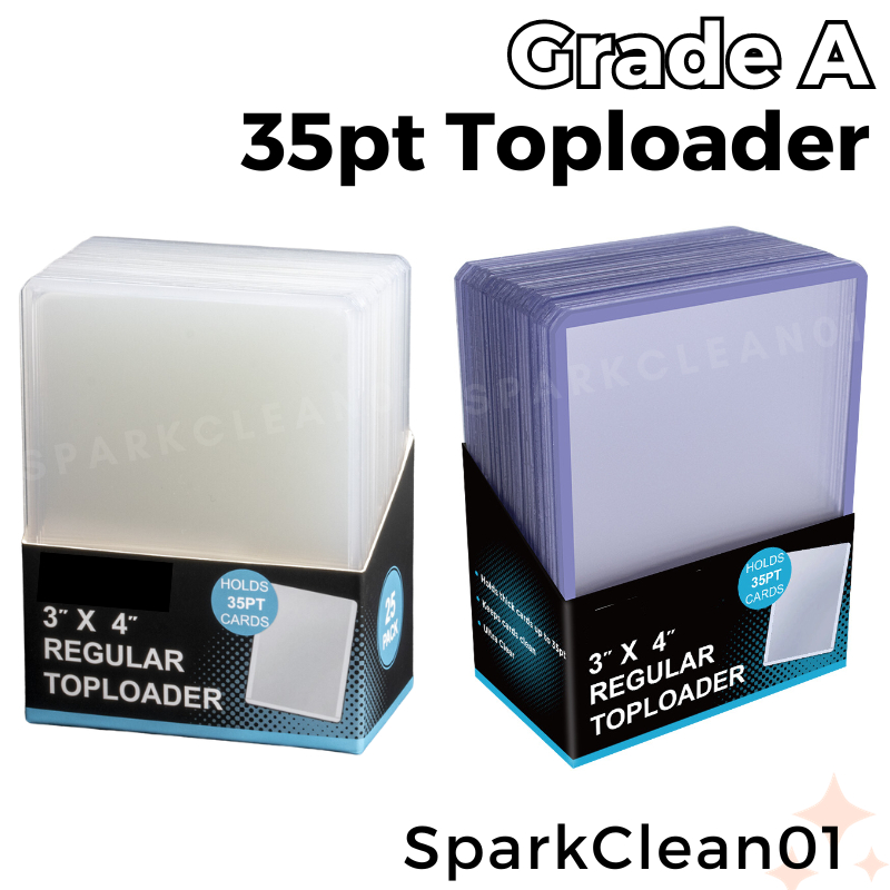 Toploader Clear 25pcs Grade A 35pt Top Loader Pokemon TCG One Piece