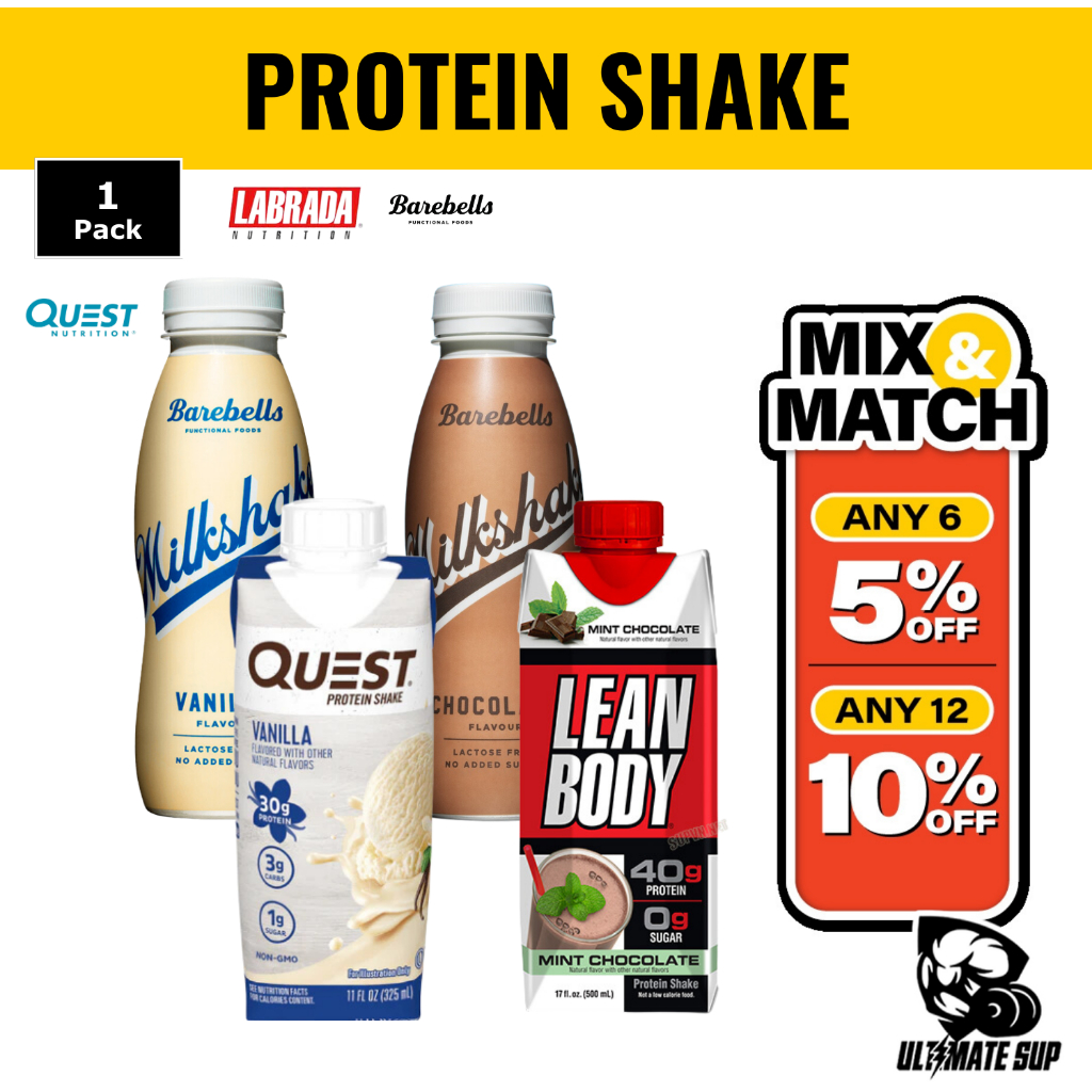 Protein Shakes, Quest, Barebells, Lean Body High Protein Low Carb